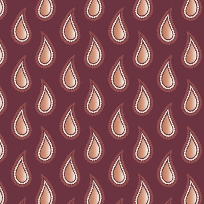 Paisley  - A Marsala Moment  - Cotton Fabric