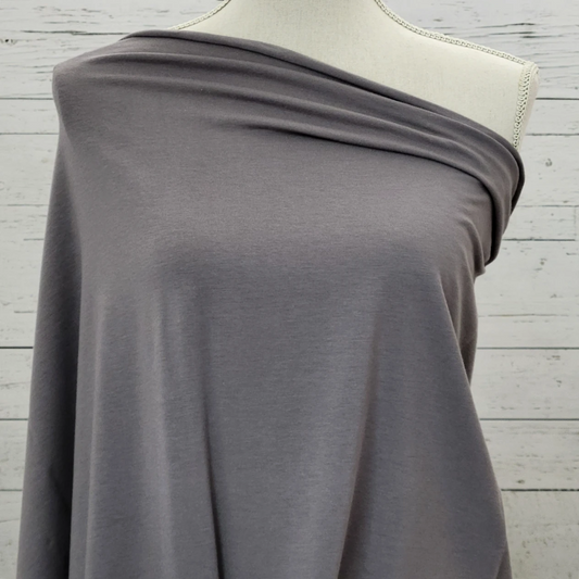 Bamboo/Cotton Stretch Jersey - Mink Grey