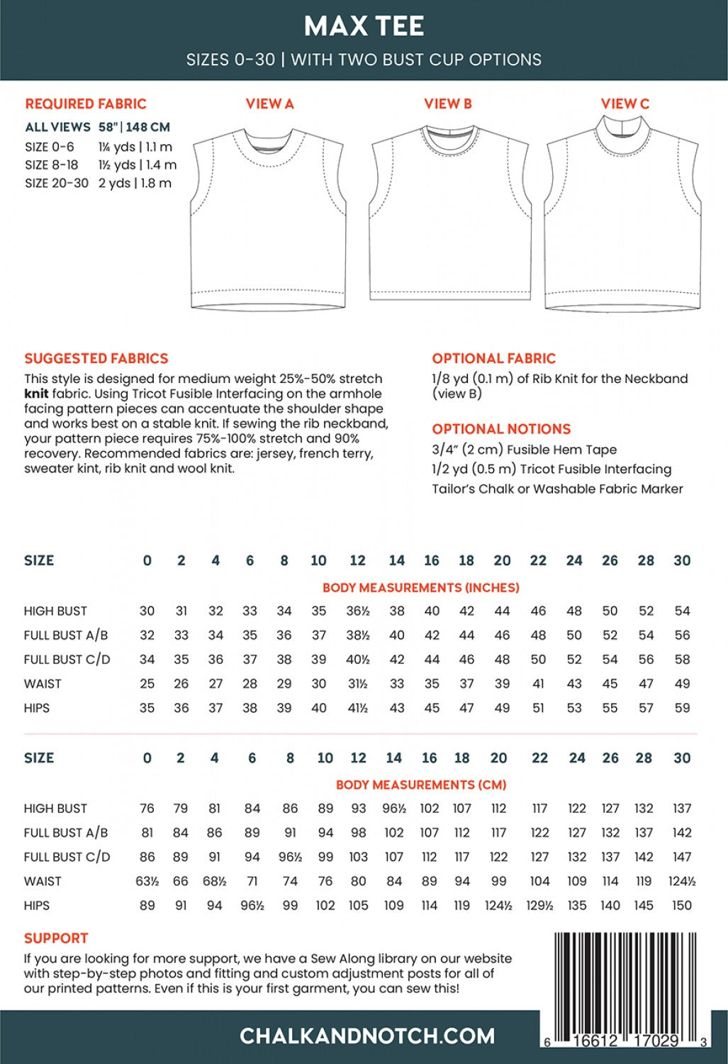 Max Pattern - By Chalk and Notch