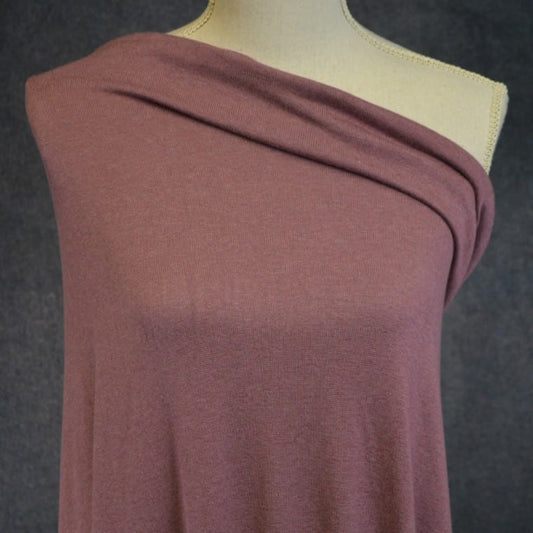 Rayon Cotton Modal Sweater Knit - Rose Brown