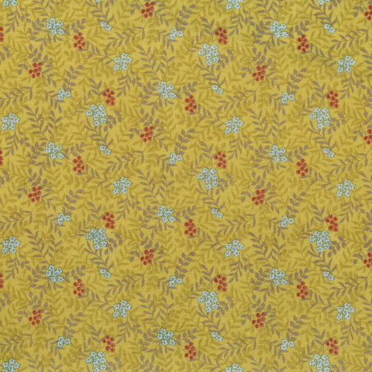 La Ciel - Branches - Mustard - Maya Ootani - Fine Japanese Cotton Lawn