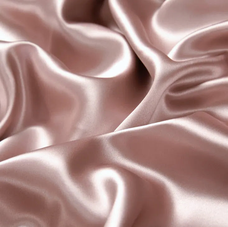 46" Remnant - Mulberry Silk Charmeuse - Dusty Blush - 19mm
