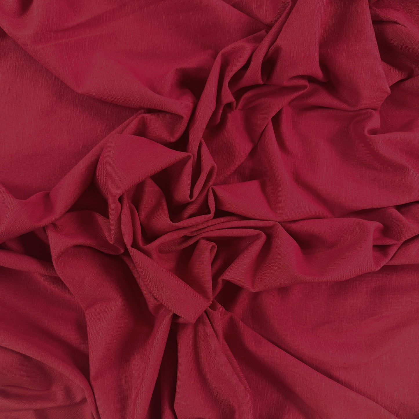 Organic Cotton Slub Jersey - Ruby Red