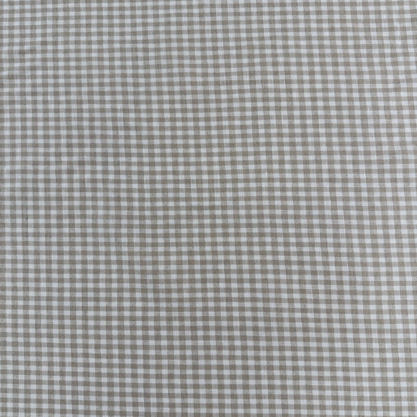 Linen Cotton Gingham - Beige & White