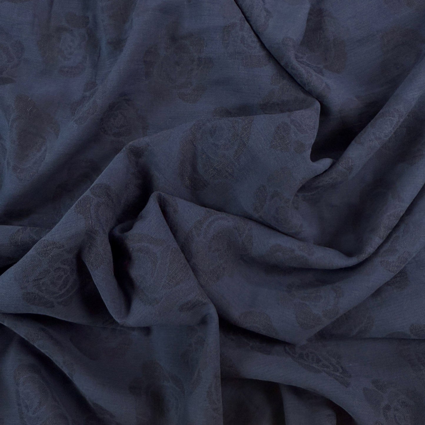 Linen Cotton Jacquard - Navy