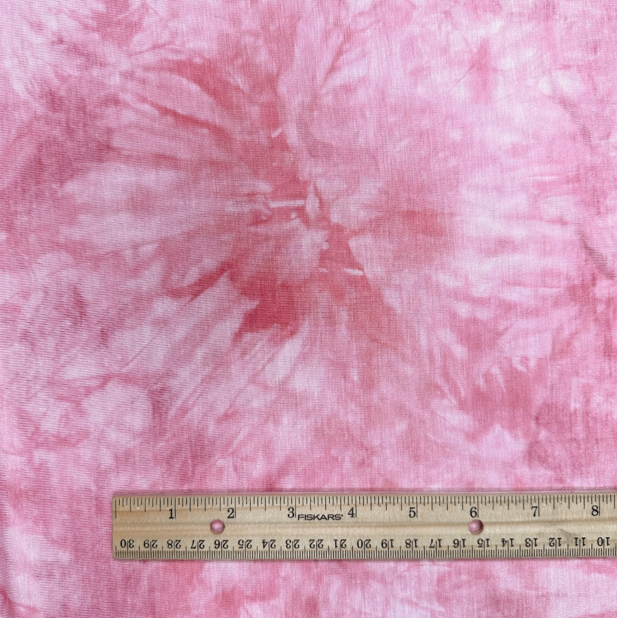 Bamboo Stretch Jersey Knit - Bubblegum Tie Dye - Deadstock - 250gsm