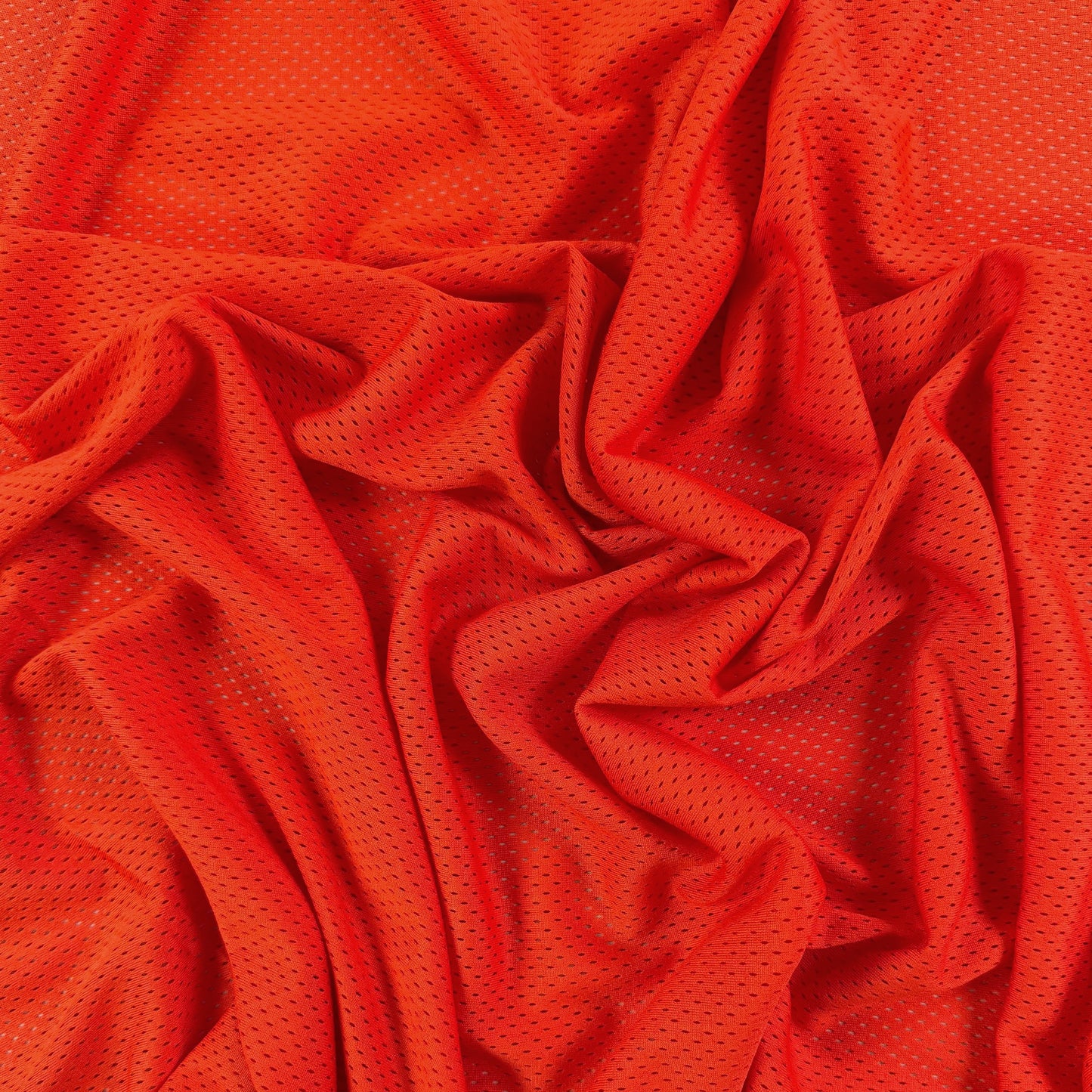 Polyester Tricot Sports Mesh - Bright Orange  - Local Deadstock