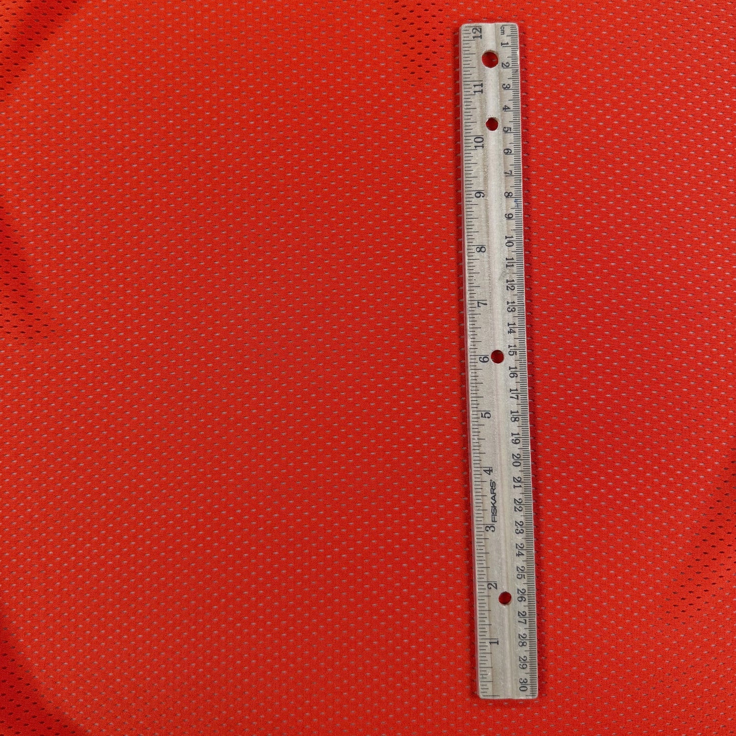 Polyester Tricot Sports Mesh - Bright Orange  - Local Deadstock