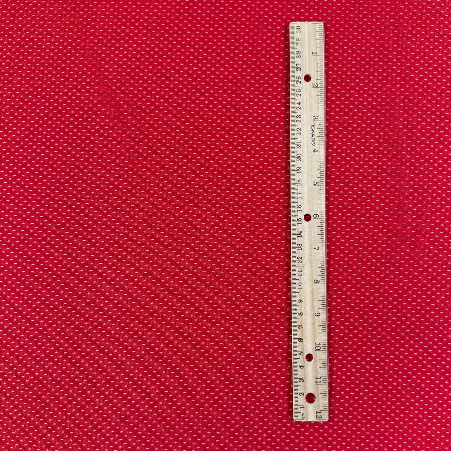 Polyester Tricot Sports Mesh - Red  - Local Deadstock