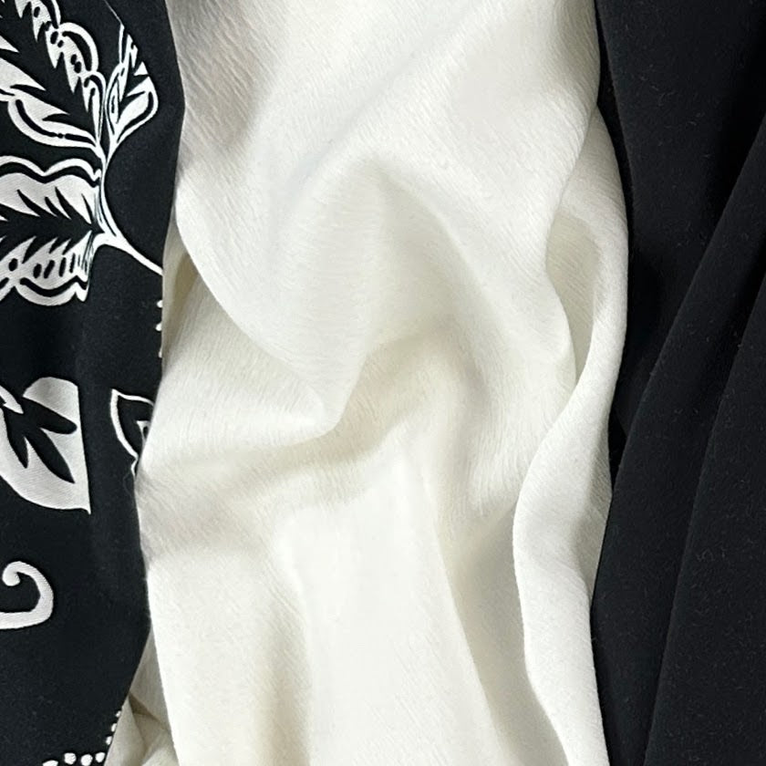Black & White Floral - Ecovero™ Viscose Challis
