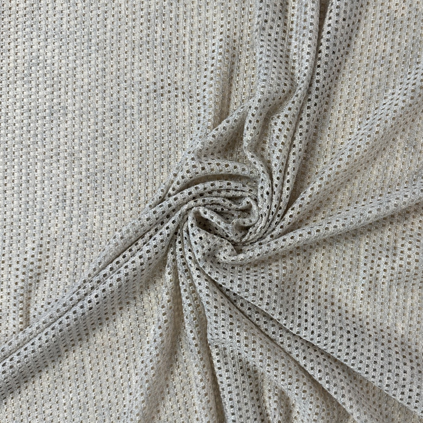 15" Remnant - Fine Mesh Sweater Knit - Modal - Heathered Oatmeal