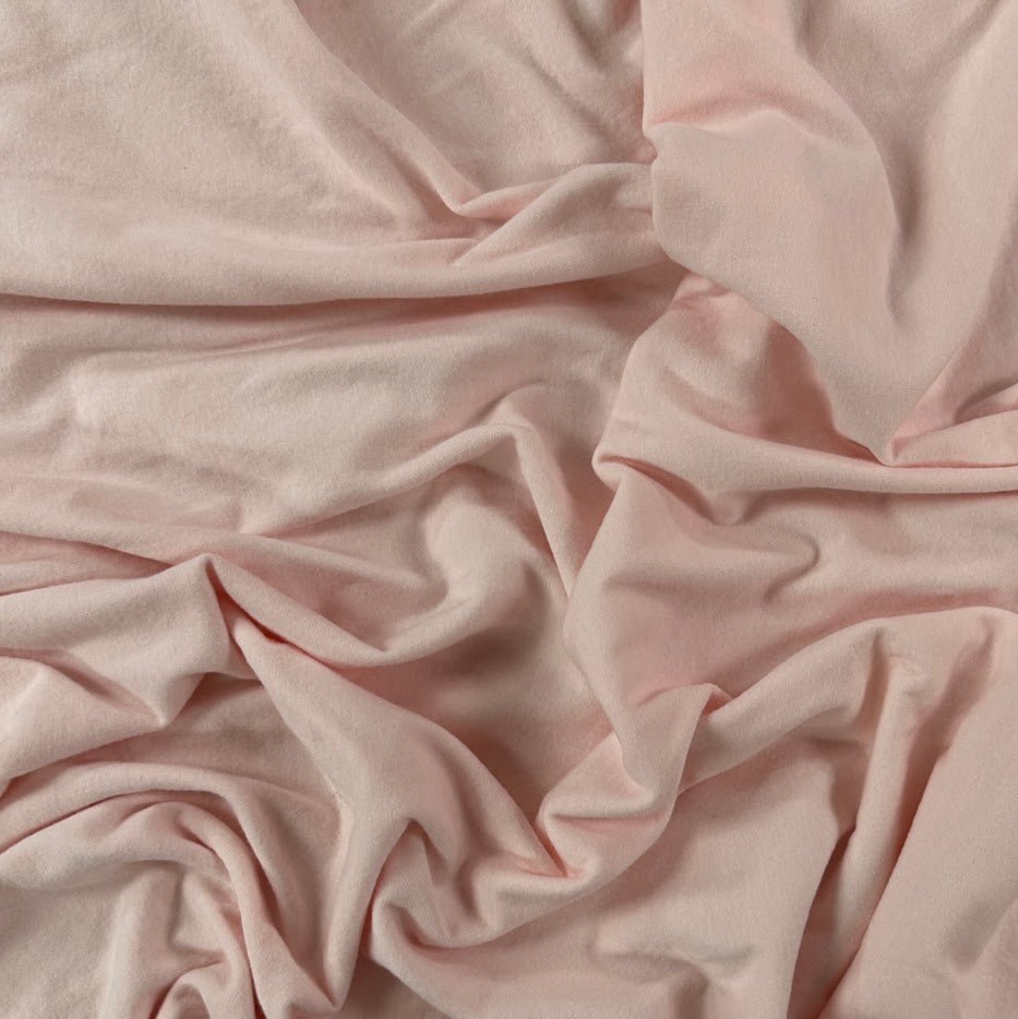 22" Remnant - Organic Cotton Jersey Knit - Light Pink - Local Deadstock