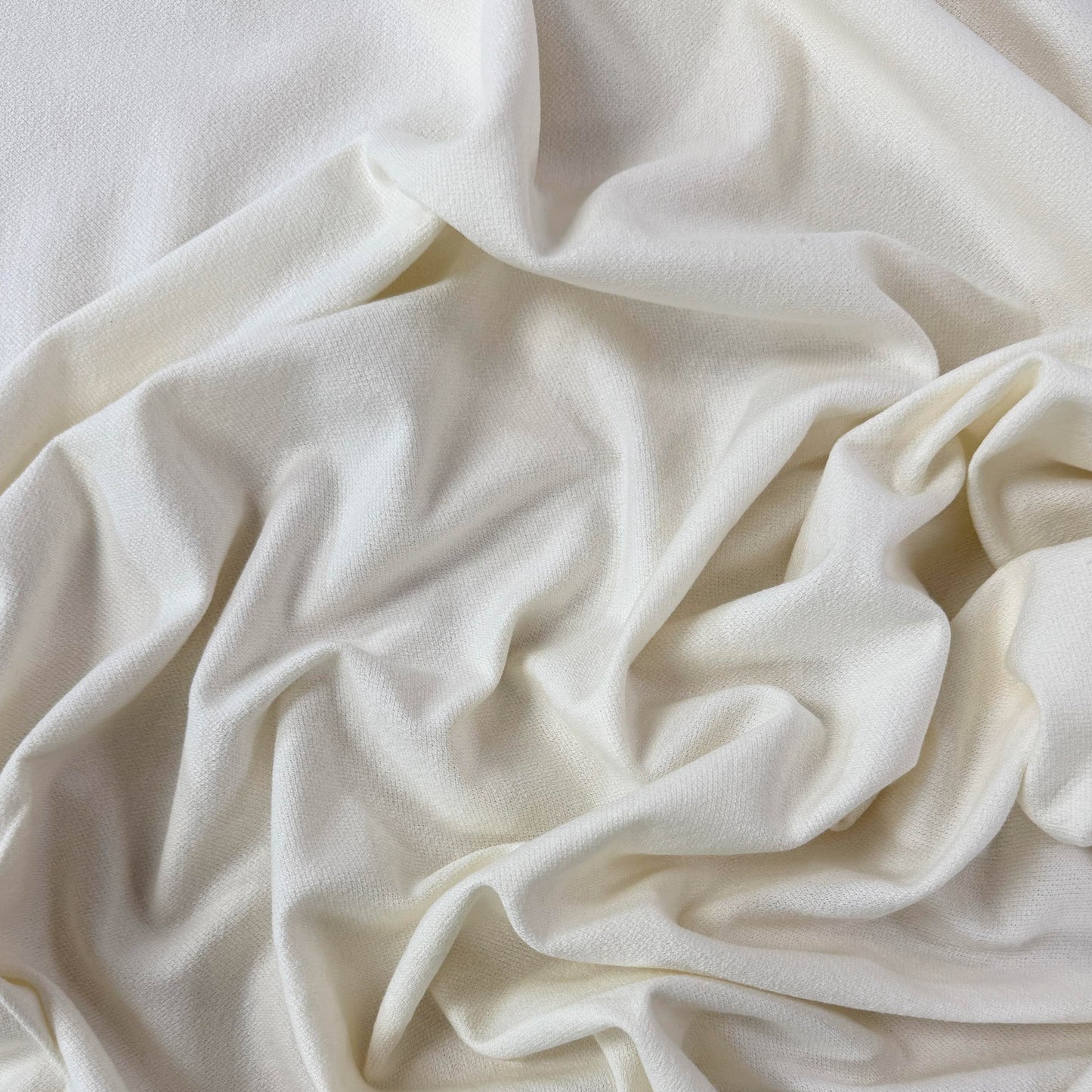 Heavier Organic Cotton Hemp Knit Twill Face Jersey - Ivory