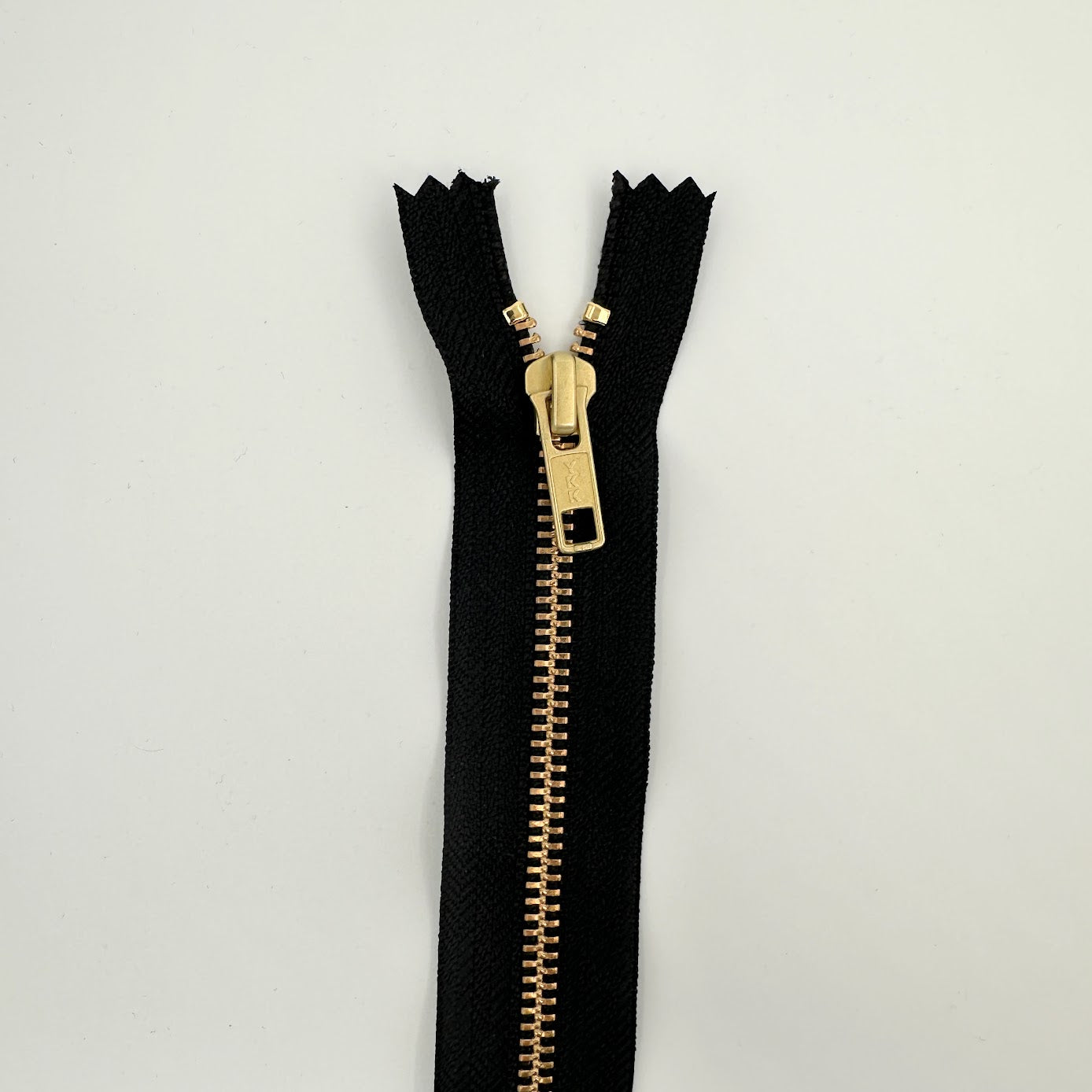 #5 Brass Zippers - 18" - Black - Close Ended
