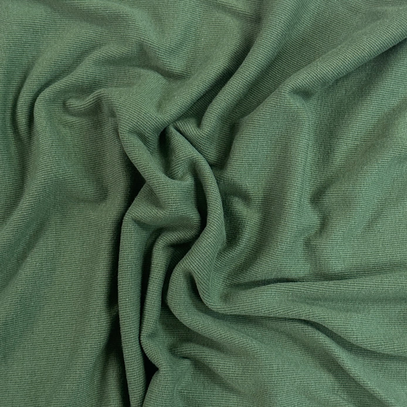 Bamboo Cotton Rib 2x2 - Moss Green - Ribbed Knit