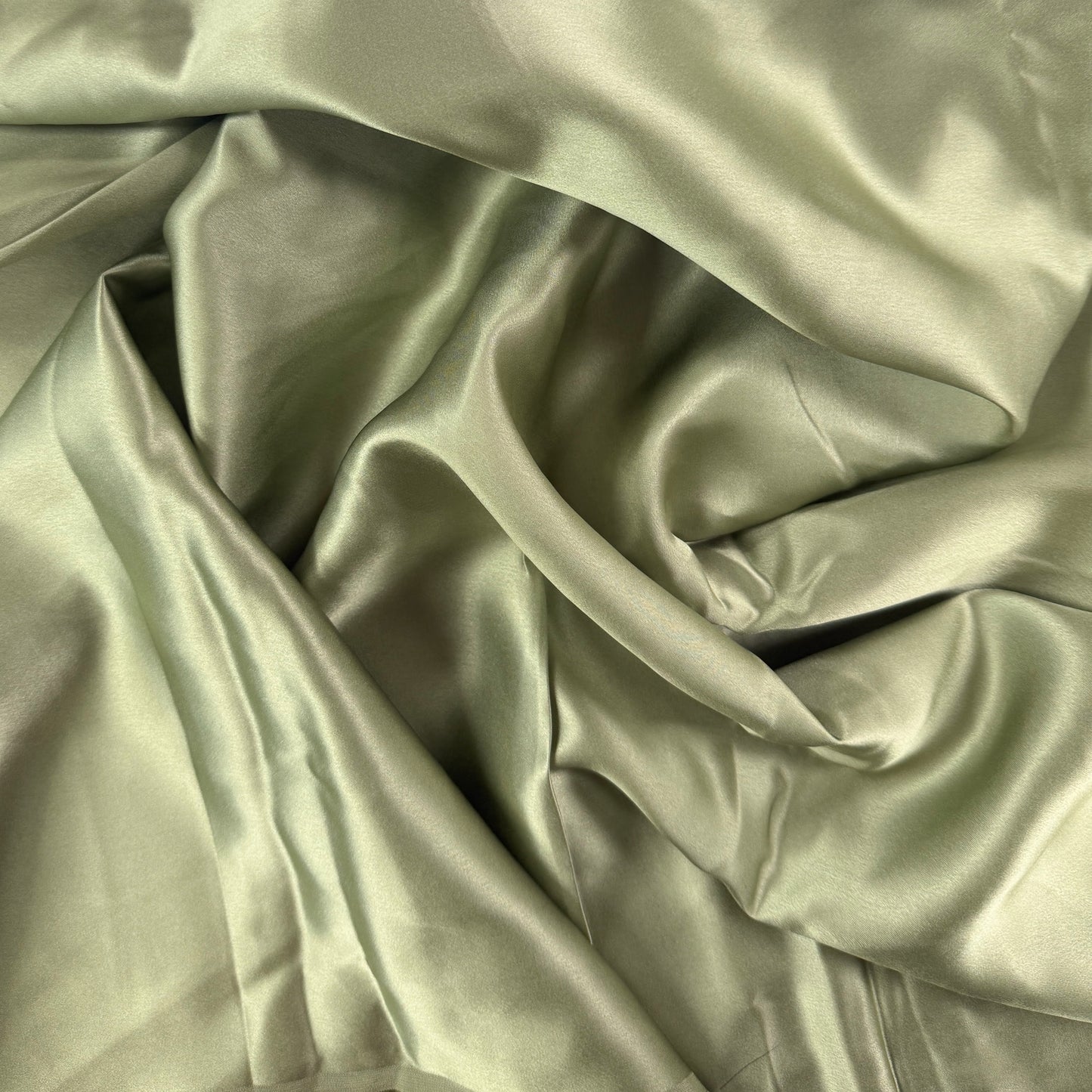 Mulberry Silk Charmeuse - Willow Green - 19mm