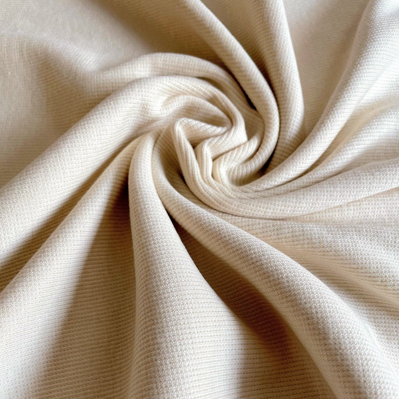 TENCEL™ Lyocell Organic Cotton 2x2 Ribbed Knit - Vanilla
