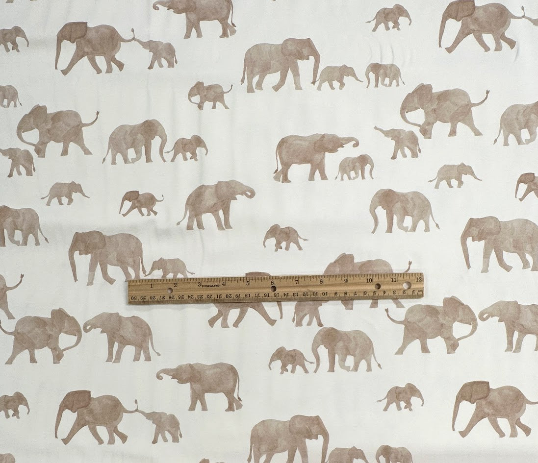 Elephants Cotton Jersey Knit