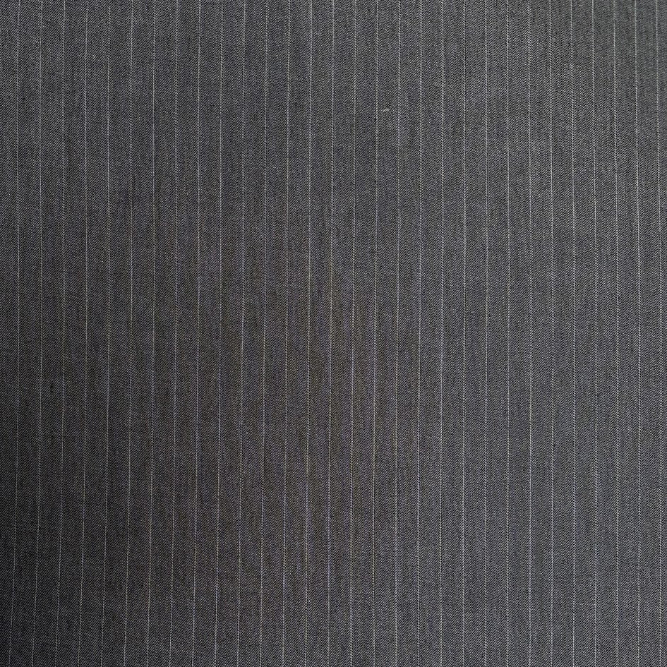 Viscose Striped Twill Suiting - Charcoal - Deadstock Fabric