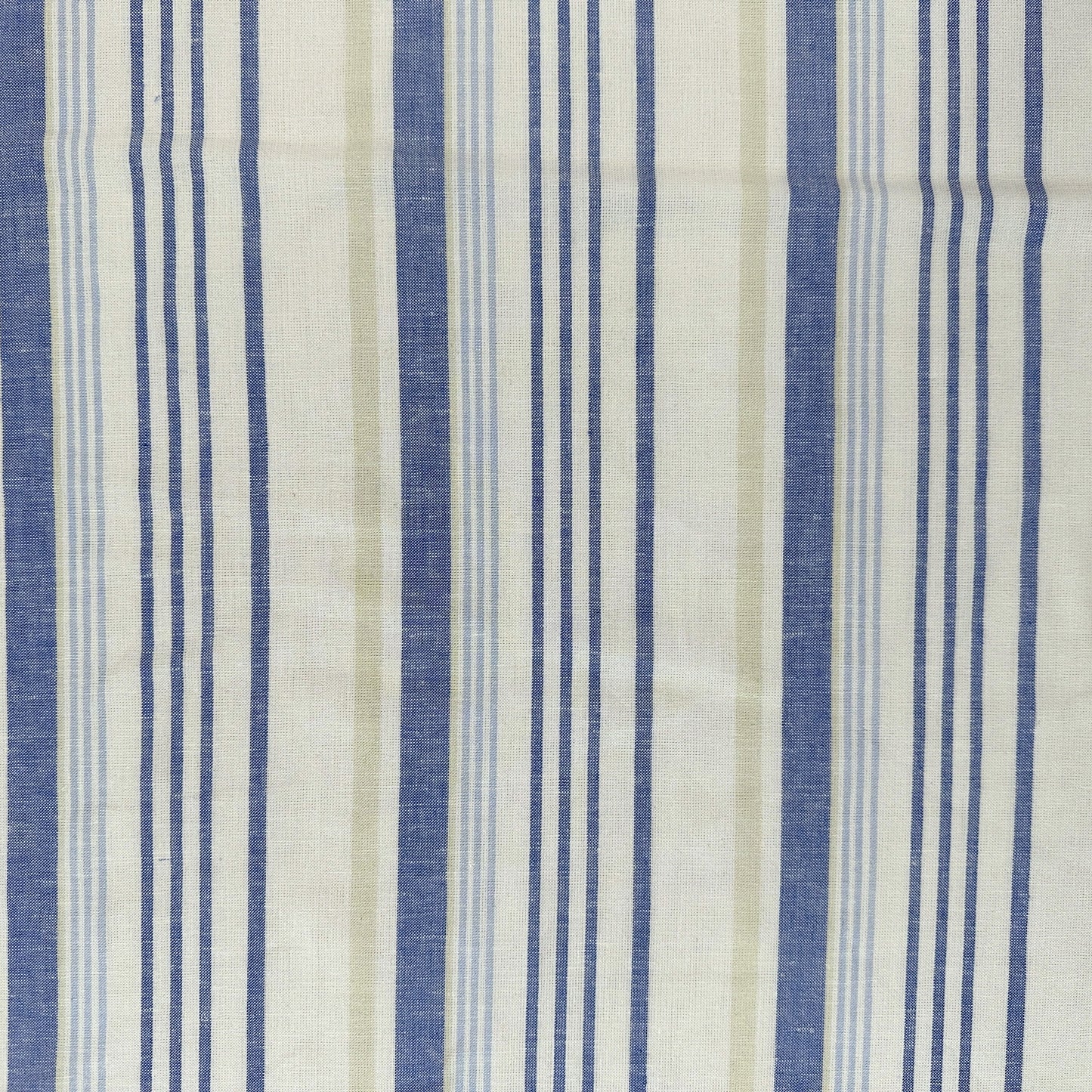 BOHÊME Linen Blend Yarn-dyed Stripe - Blue & White