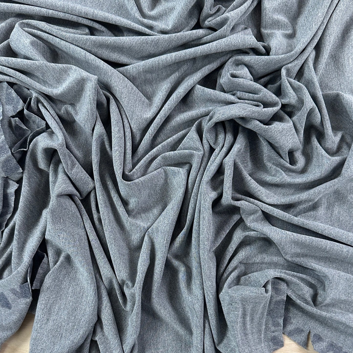 22" Remnant - Sorona Bamboo Jersey Knit - Heathered Grey - Local Deadstock - Made in Canada