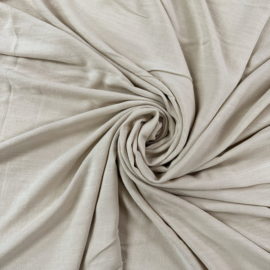 Silky Linen Viscose Noil - Sand