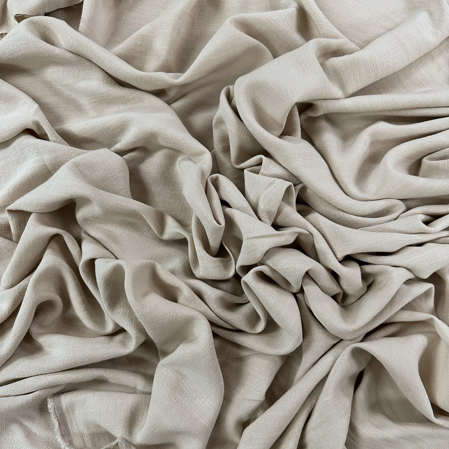 Silky Linen Viscose Noil - Sand