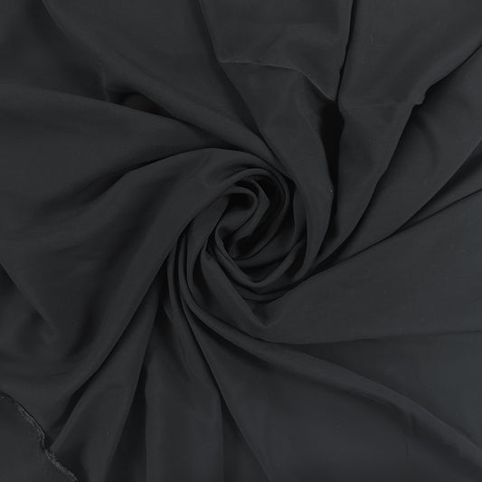 Black - Viscose Rayon Challis