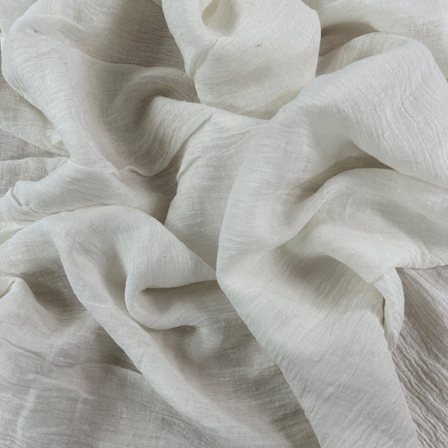 Ivory - Crinkle Cotton - Film Studio Deadstock