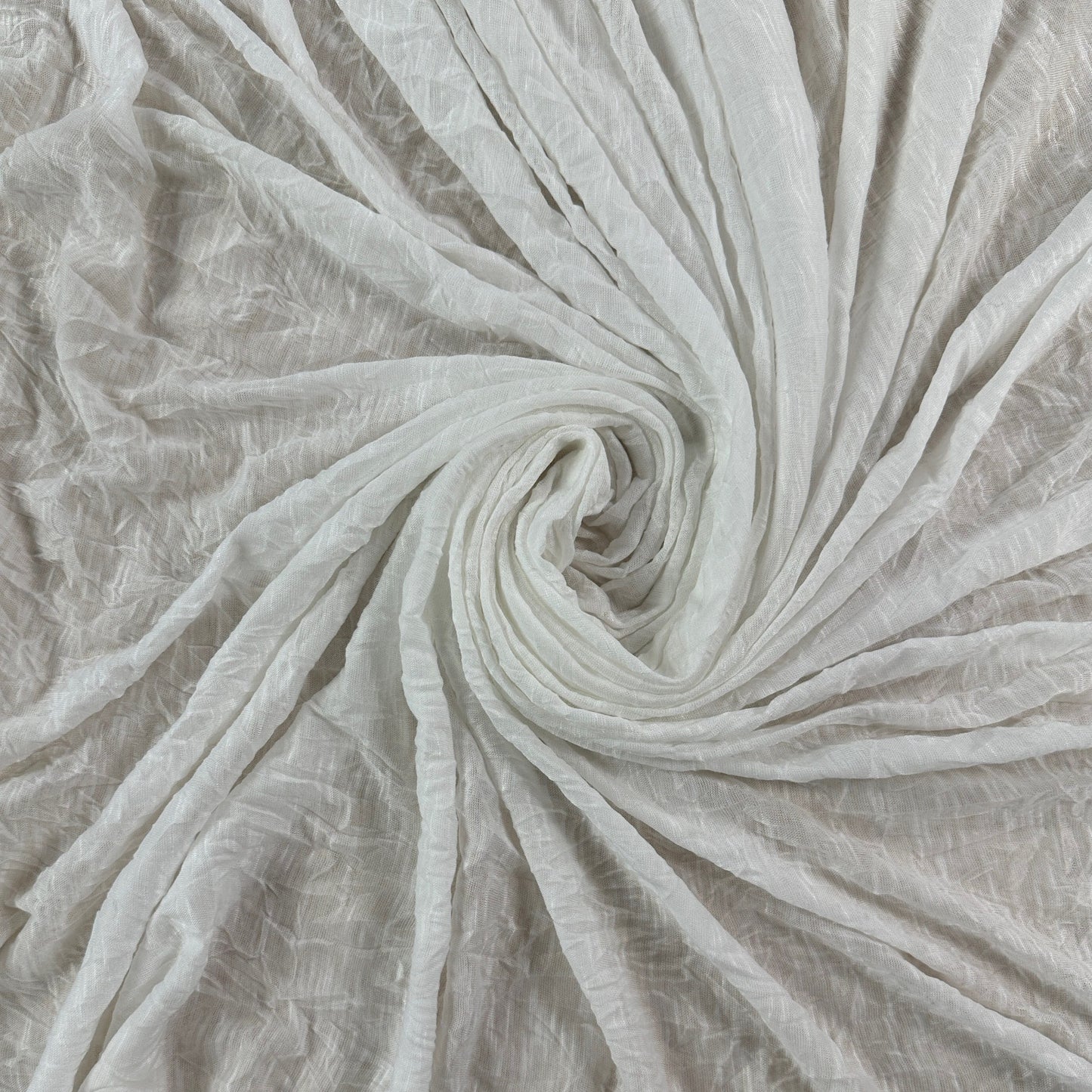 Ivory - Polyester Slub Knit - Film Studio Deadstock