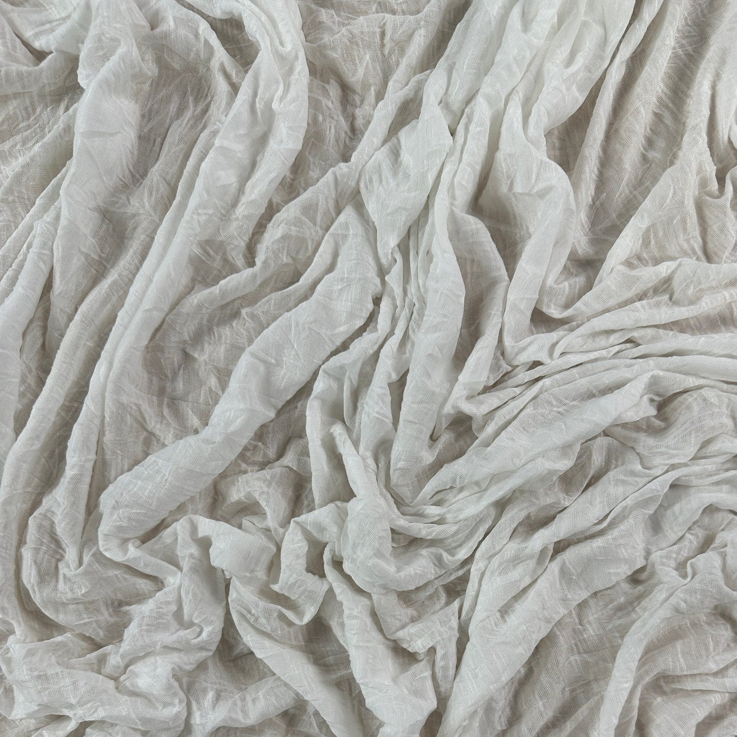 Ivory - Polyester Slub Knit - Film Studio Deadstock