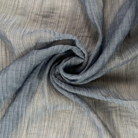 Steel Blue - Tencel & Nylon Plisse - Film Studio Deadstock