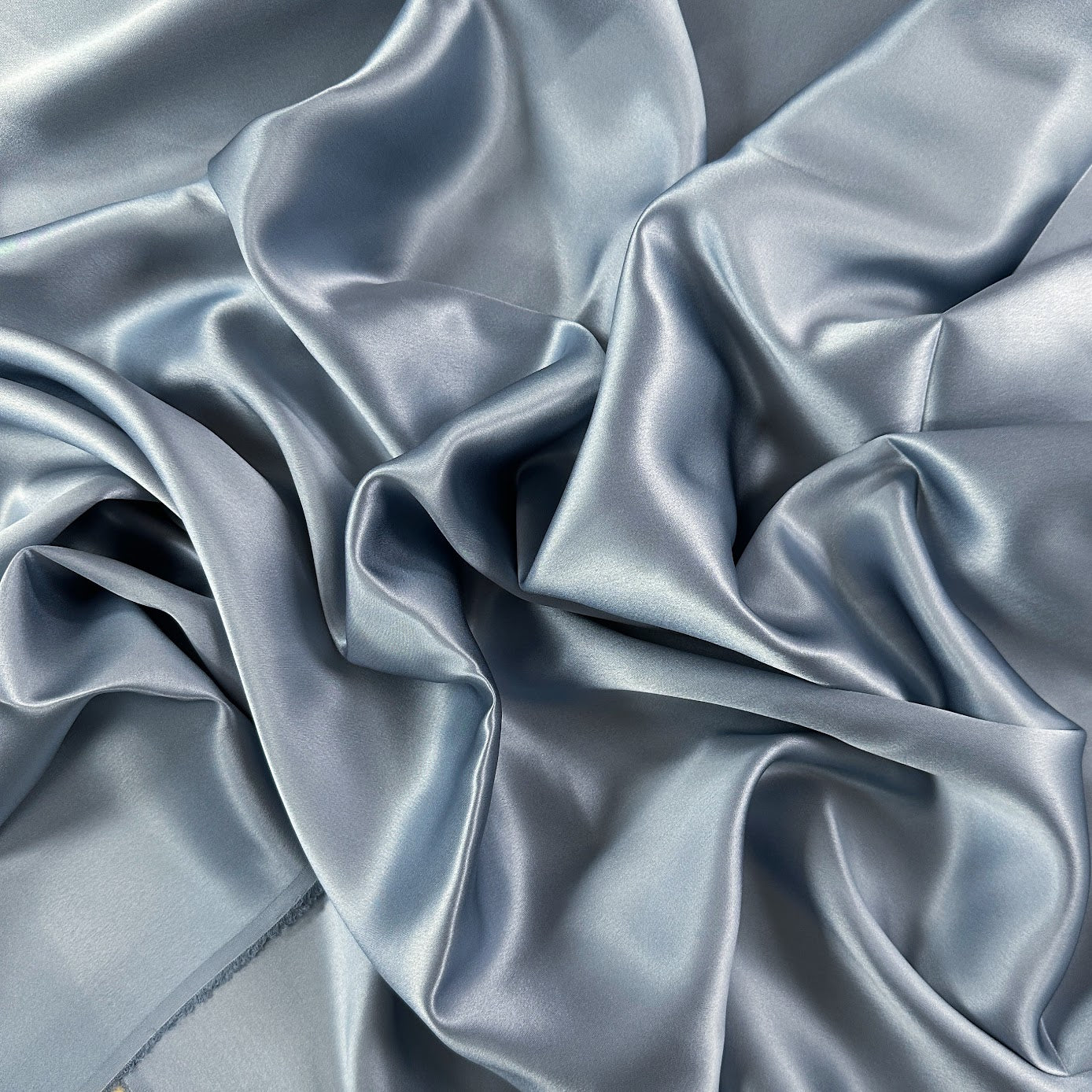 Mulberry Silk Charmeuse - Dusty Blue - 19mm