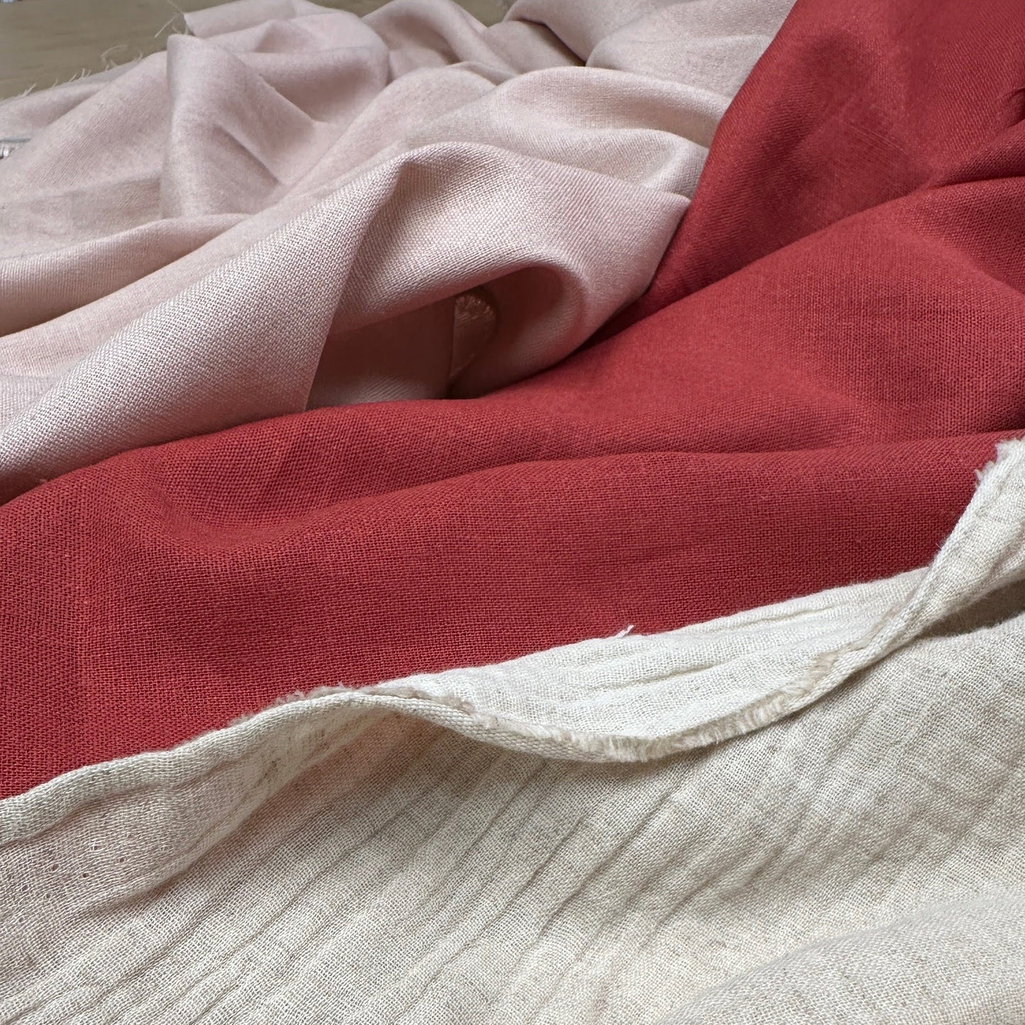 29" Remnant - Natural - Cotton & Linen Double Gauze