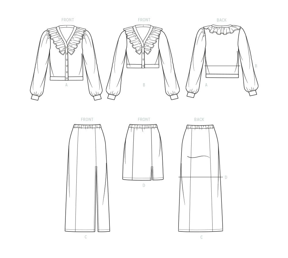 Know Me ME2003 - Misses Knit Cardigan & Skirt By Alissah Threads (S-XXL Misses)