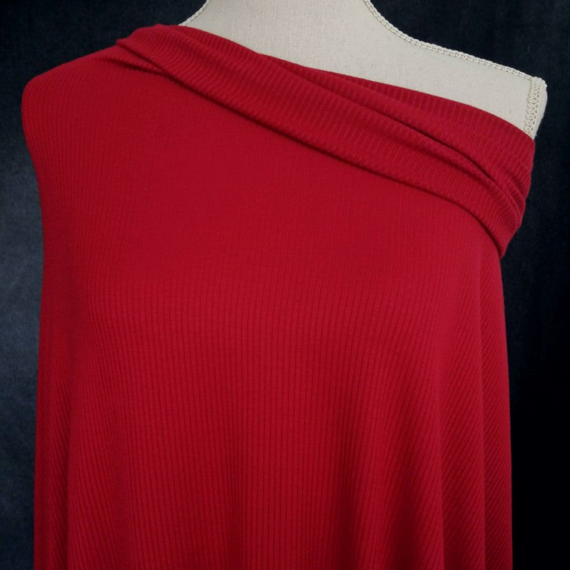 Modal Rib Knit - Scarlet