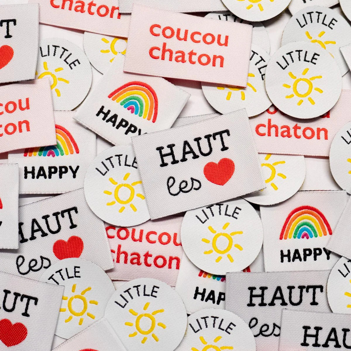 Woven labels ©ikatee - "Colorful" Set - x4