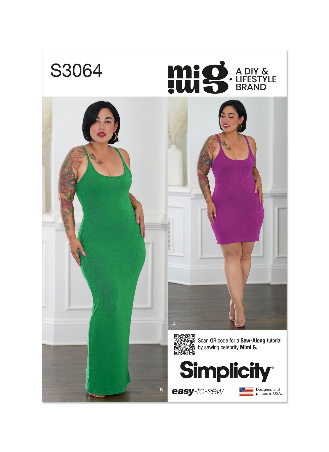 Simplicity - Misses' Sizes 10 - 18 - Knit Dress in Two Lengths by Mimi G Style