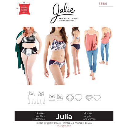 Jalie - 3886 - JULIA Camisole, Bralette and Panties