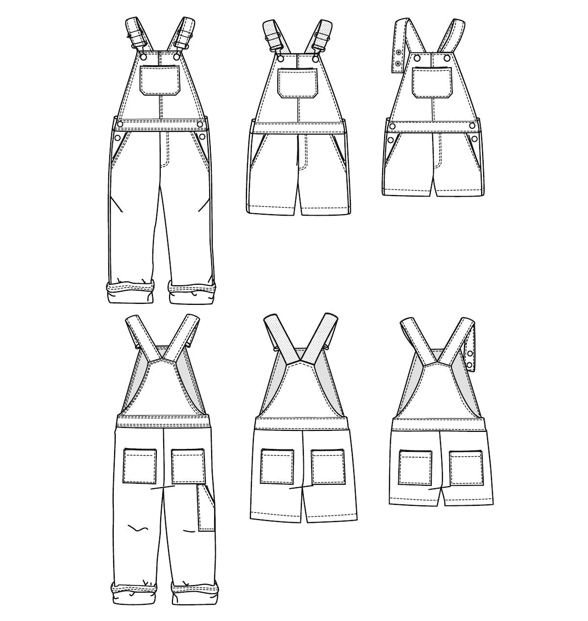 Ikatee - Lyon Kids Overalls - 3/12 Y - Paper Sewing Pattern