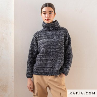 Concept Alma - Extrafine Merino - Aran - 50 grams - 308 Black & Grey