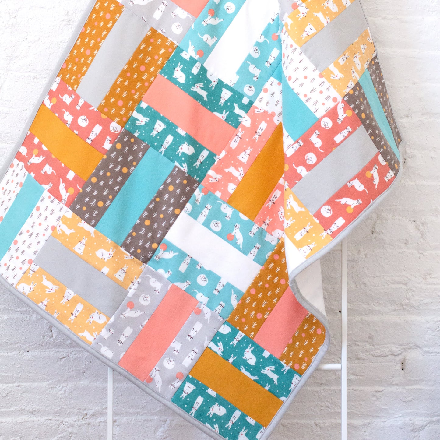 Stoats - Winter Forest - Pink - Organic Cotton Flannel