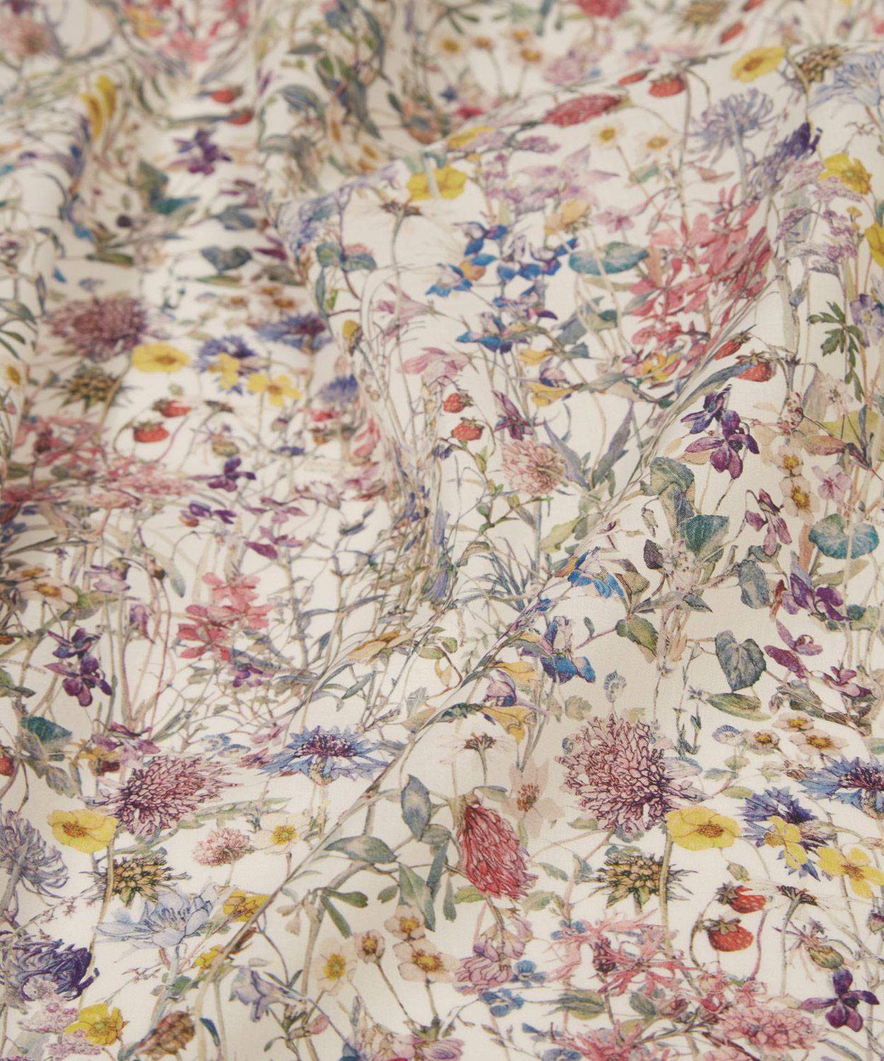 Wild Flowers - Tana Lawn - White