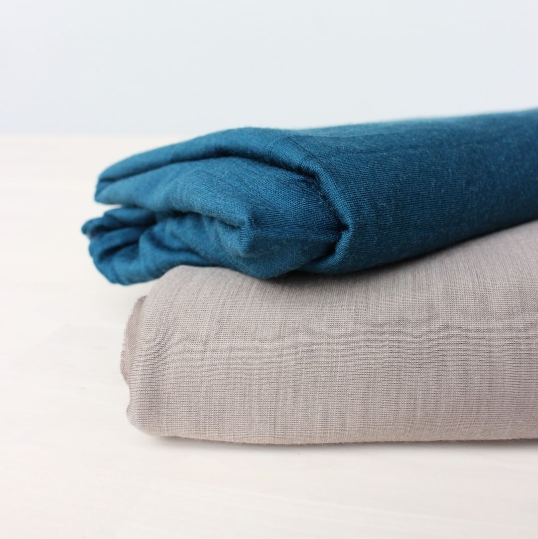 Superfine Merino Wool Jersey - Moroccan Blue