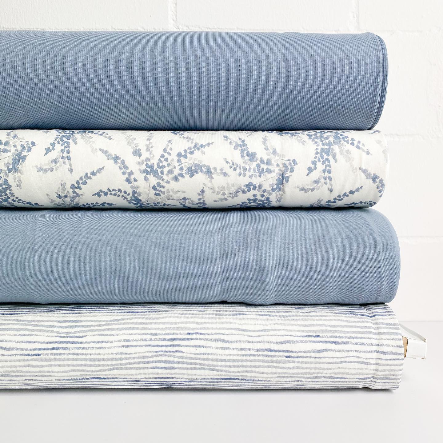 Stripes Sky Cotton Jersey Knit