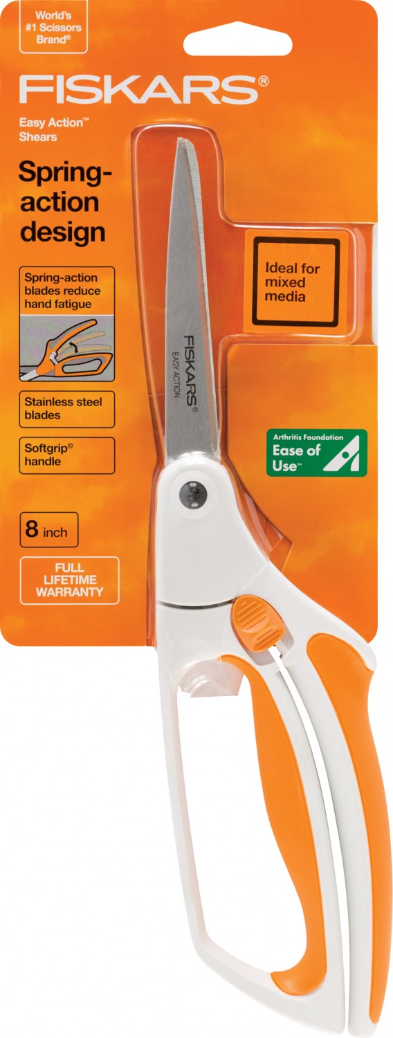 Fiskars - Easy Action Soft Touch Scissor 8in