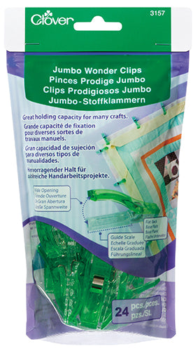 CLOVER - Jumbo Wonder Clips - 24 Count 24Pcs