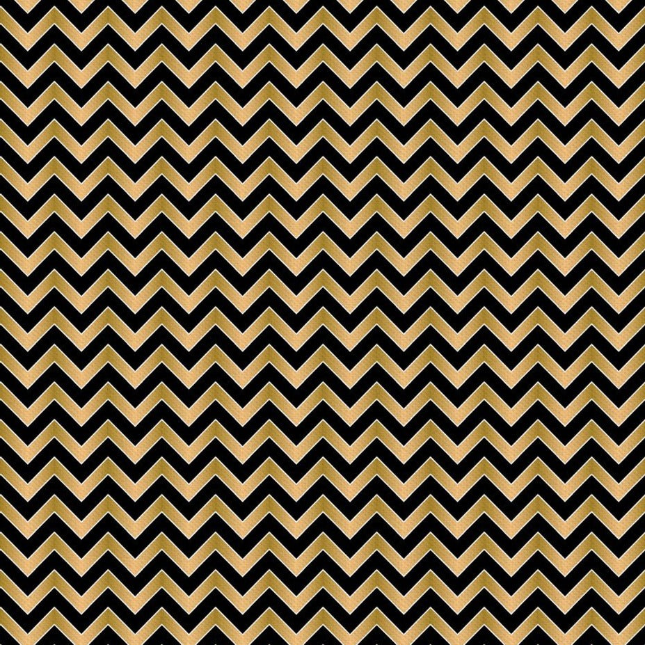 Mixology Luxe - Nightfall Chevron - Metallic Gold - Black