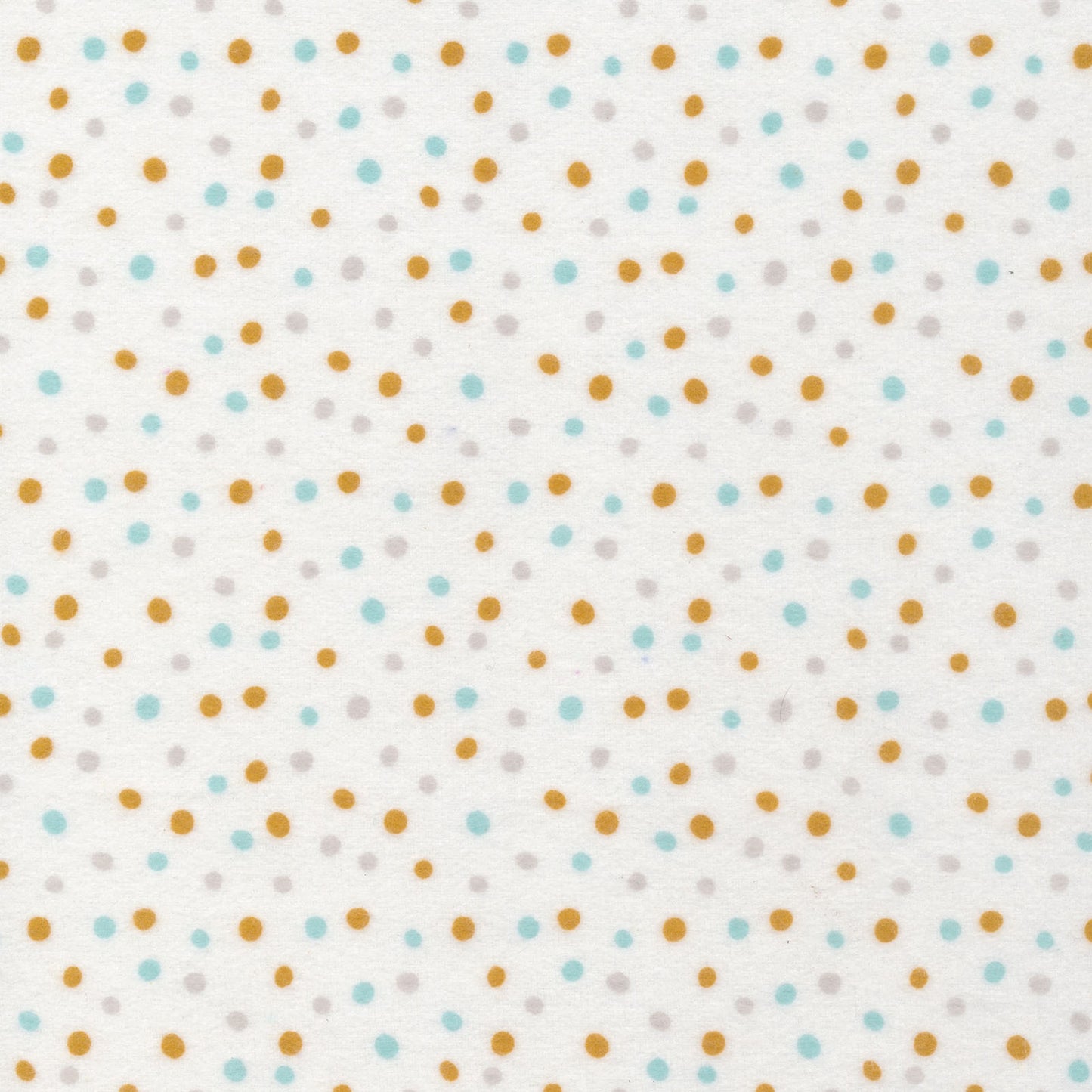 Confetti - Turquoise & Gold - Organic Cotton Flannel