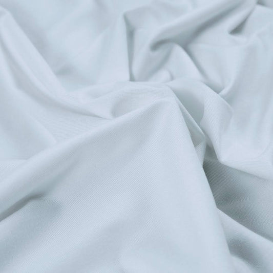 Heavier Bamboo/Cotton Stretch Jersey - White - 250gsm